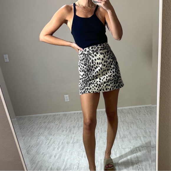Sea New York Leopard Mini Skirt - Picture 2 of 13